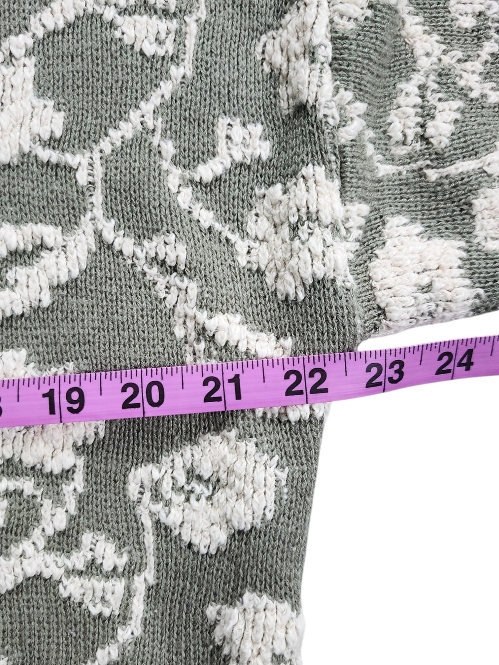 Bay Point Threads Textured Floral Knit Sweater - Picture 7 of 8